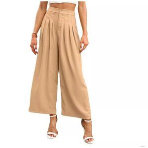 Wild Fable Wide Leg Pants Linen Blend Womens Medium Tan New